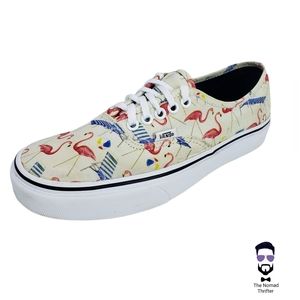 white flamingo vans